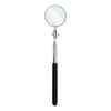 Telescoping Inspection Mirror, Round, 2-1/4 in dia, 10 in L to 14 in L