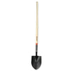 Round Point Digging Shovel, 9.5 in W x 12 in L Blade, 48 in L North American Hardwood Straight Handle, Open-Back 2