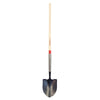 Round Point Digging Shovel, 9.5 in W x 12 in L Blade, 48 in L North American Hardwood Straight Handle, Open-Back