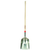 Aluminum Scoop, 14-1/2 in L x 11 in W Blade, 48 in White Ash Straight Handle, Eastern-Pattern