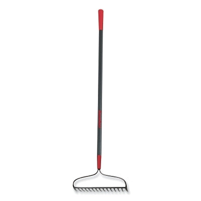 Bow Rake, 16.25 in W, Forged Steel, 15 Tine, 60 in Fiberglass Handle ...