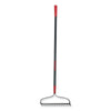 Bow Rake, 16.25 in W, Forged Steel, 15 Tine, 60 in Fiberglass Handle