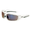 Hypershock™ Safety Eyewear, Blue Mirror Polycarbonate Lens, Hardcoat, Clear Ice Polycarbonate Frame