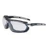 Tirade™ Sealed Eyewear, Clear Lens, Uvextra® AF, Black/Gray Frame, TPR