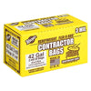 FLEX-O-BAG® Contractor Bag, 42 gal, 3 mil Thick, 33 in W x 48 in H, Black