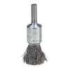 Crimped Wire Solid End Brush, Steel, 1/2 in dia x 0.0104 in Wire, 25000 RPM