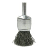 Crimped Wire Solid End Brush, Stainless Steel, 22,000 RPM, 3/4 in x 0.006 in