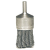 Knot Wire End Brush, Stainless Steel Bristles, 1-1/8 in Brush dia x 0.014 in Wire, 22000 RPM, 1 EA/EA