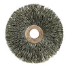 Copper Center™ Small Diameter Wire Wheel, 3 in dia x 5/8 in W Face, 0.0118 in Stainless Steel Wire, 20000 RPM