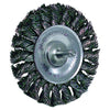 Standard Twist Knot Wire Wheel, 3-1/4 in dia x 3/8 in W Face, 0.020 in Steel Wire, 25000 RPM, 1/4 in Stem