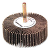 Wolverine® Mounted Flap Wheel, Unthreaded, 1/4 in dia Stem x 3 in dia x 1 in W, 80 Grit, 23000 RPM
