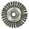Wolverine® Knot Wire Wheel, Stringer Bead Twist, 4 in dia x 3/16 in W Face, 5/8 in-11 UNC, 0.020 in Steel Wire, 20000 RPM