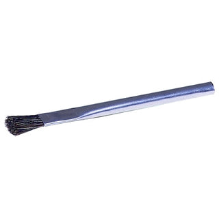 Acid/Flux Brush,  5/16 in W, 3/4 in Trim, Black Horsehair, Tin Ferrule handle