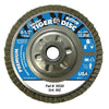 Tiger® Disc Angled Style Flap Disc, 4-1/2 in dia, 80 Grit, 5/8 in-11, 13000 rpm, Type 29