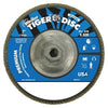 Tiger® Disc Angled Style Flap Disc, 7 in dia, 60 Grit, 5/8 in-11, 8600 rpm, Type 29
