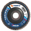 Tiger® X Flap Disc, 4-1/2 in dia, 40 Grit, 7/8 in Arbor, 13000 rpm, Type 27
