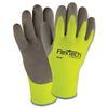 FlexTech™ Hi-Visibility Knit Thermal Gloves with Latex Palm, X-Large, Gray/Green