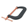 Spark-Duty™ 400P/400CS Hi-Vis C-Clamp, Sliding Pin, 4-1/8 in Throat Depth, Gray, 0 in to 6-1/16 in Opening