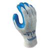 ATLAS® 300 General Purpose Latex Coated Fingers/Palm Gloves, Small, Blue/Gray