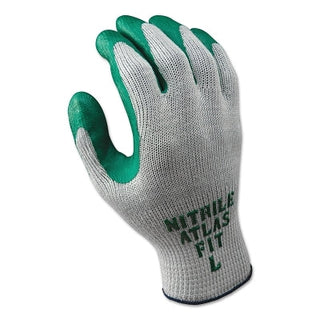 Atlas Fit® 350 Nitrile-Coated Glove, Medium, Gray/Green