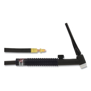 Conjunto de tocha TIG 17FV, refrigerada a ar, 150 A, cabeçote flexível com válvula, 1 cabo de 7,62 m (25 pés), borracha.