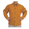 Split Cowhide Leather Welding Jacket, Large, Golden Brown