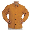 Split Cowhide Leather Welding Jacket, 3X-Large, Golden Brown